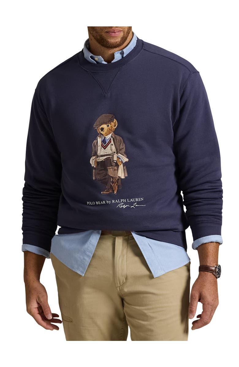 Polo Ralph Lauren Big & Tall Polo Bear Fleece Sweatshirt, Main, color, Faded Blue Hrtg Bear