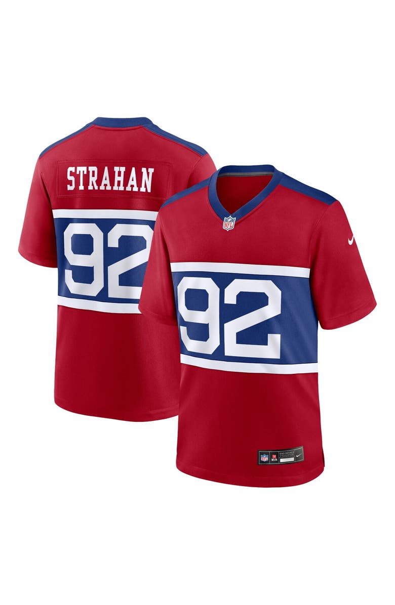 Nike Men's Nike Michael Strahan Century Red New York Giants Alternate Retired Player Game Jersey, Alternate, color, Red