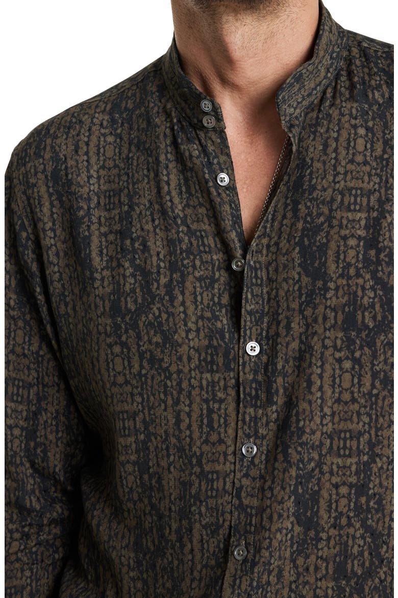 Double Band Collar Button-Up Shirt, Alternate, color, LIGHT BROWN