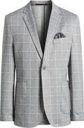 Johnston & Murphy XC Flex® Heathered Windowpane Check Knit Sport Coat