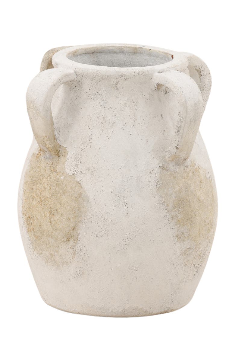 Dovetail Furniture Helena Dual-Handle Terracotta Vase, Alternate, color, Ivory