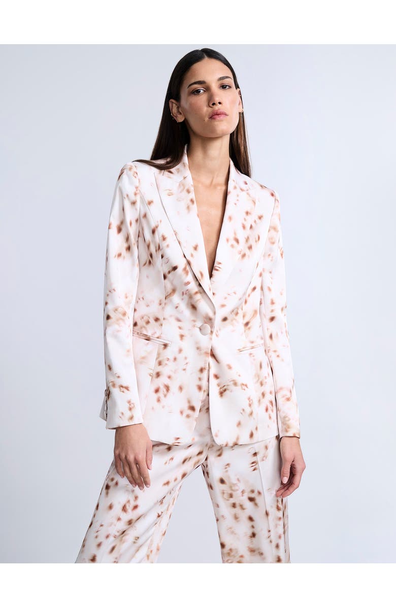 BCBGMAXAZRIA Single Breasted Animal Print', Alternate, color, Brown Sugar Animal Print