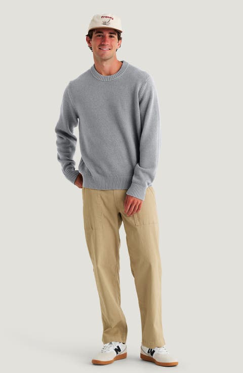 Coastloom Cotton Blend Crewneck Sweater