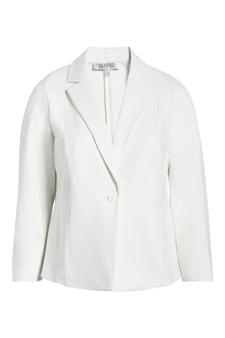 One-Button Seamed Waist Blazer, Alternate, color, VANILLA ICE