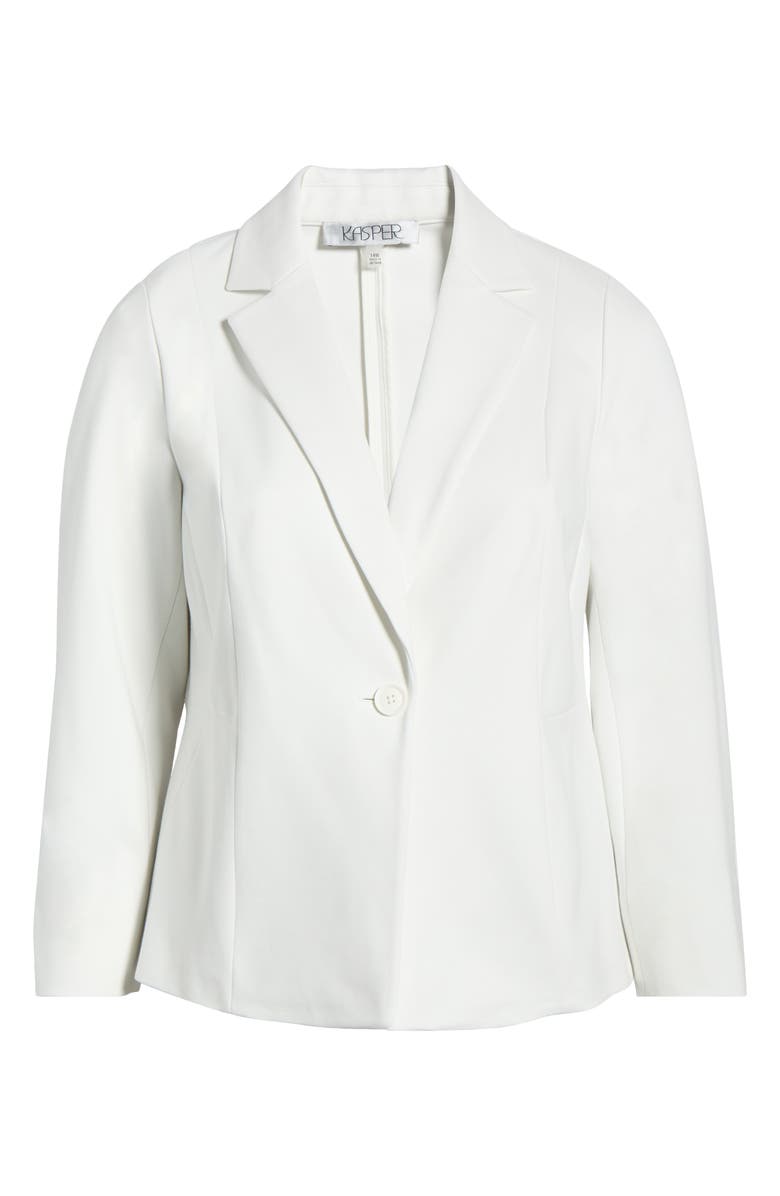 KASPER One-Button Seamed Waist Blazer, Alternate, color, Vanilla Ice