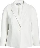 KASPER One-Button Seamed Waist Blazer