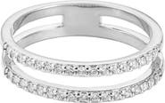 Adornia Cubic Zirconia Double Band Ring