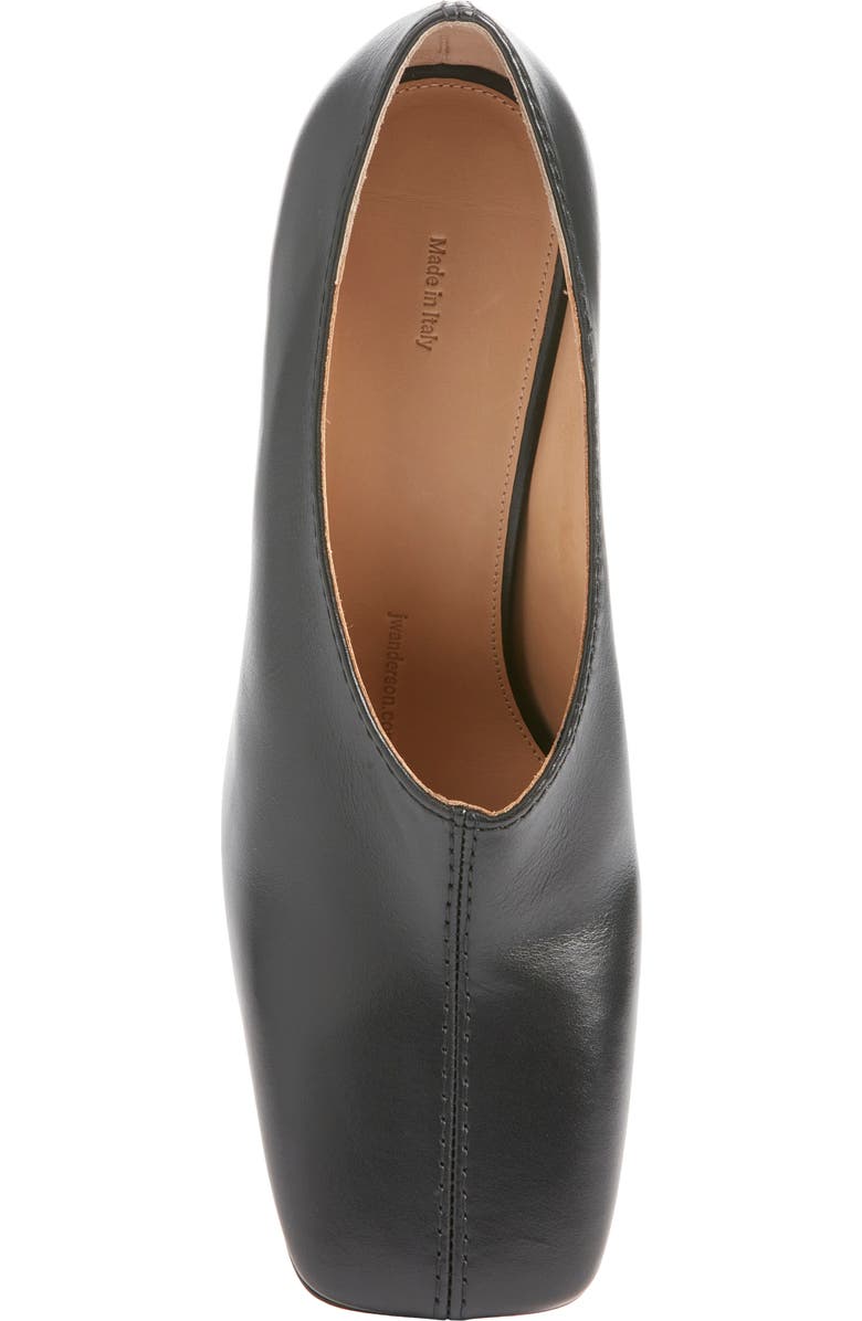 JW Anderson Stitch Chain Heel Square Toe Pump, Alternate, color, Black 999