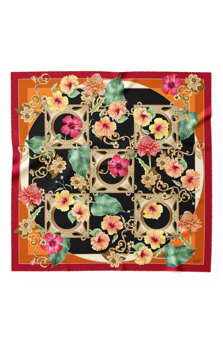 Elizabetta Ibisco - Silk Foulard for Women, Main, color, Multicolored