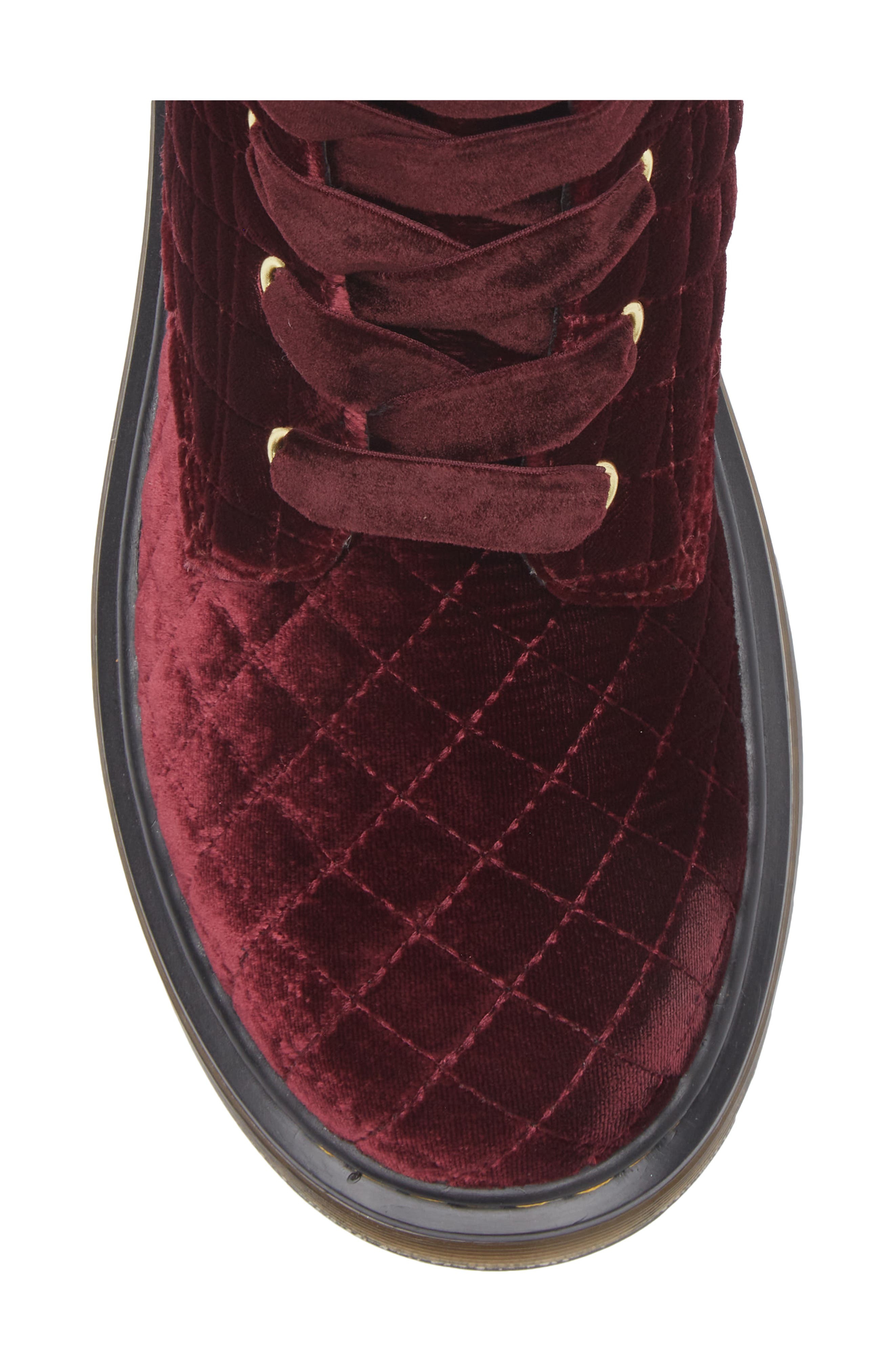 Dr. Martens Kids' 1460 Quilted Velvet Boot, Alternate, color, 