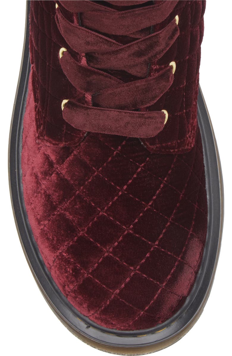 Dr. Martens Kids' 1460 Quilted Velvet Boot, Alternate, color,