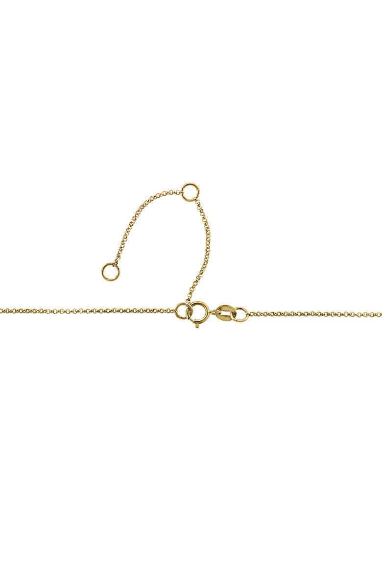 14K Yellow Gold Diamond,Turquoise Necklace, Alternate, color, 14K Gold