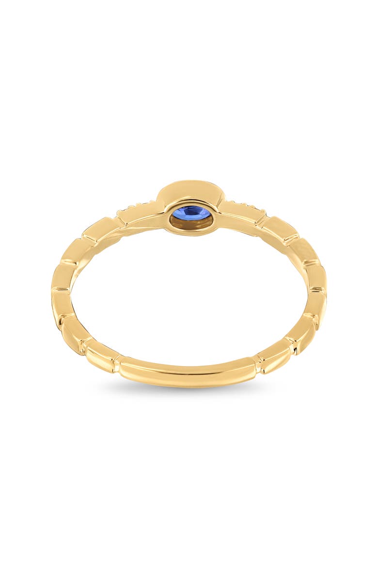 18K Gold El Mar Gemstone and Natural Diamond Stackable Ring, Alternate, color, 18K YG/ DIAMOND/ SAPPHIRE