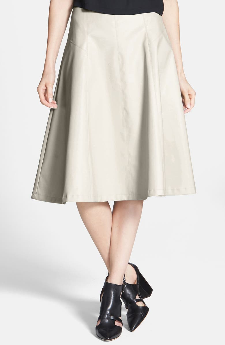 ASTR the Label ASTR Faux Leather A-Line Midi Skirt, Main, color, 