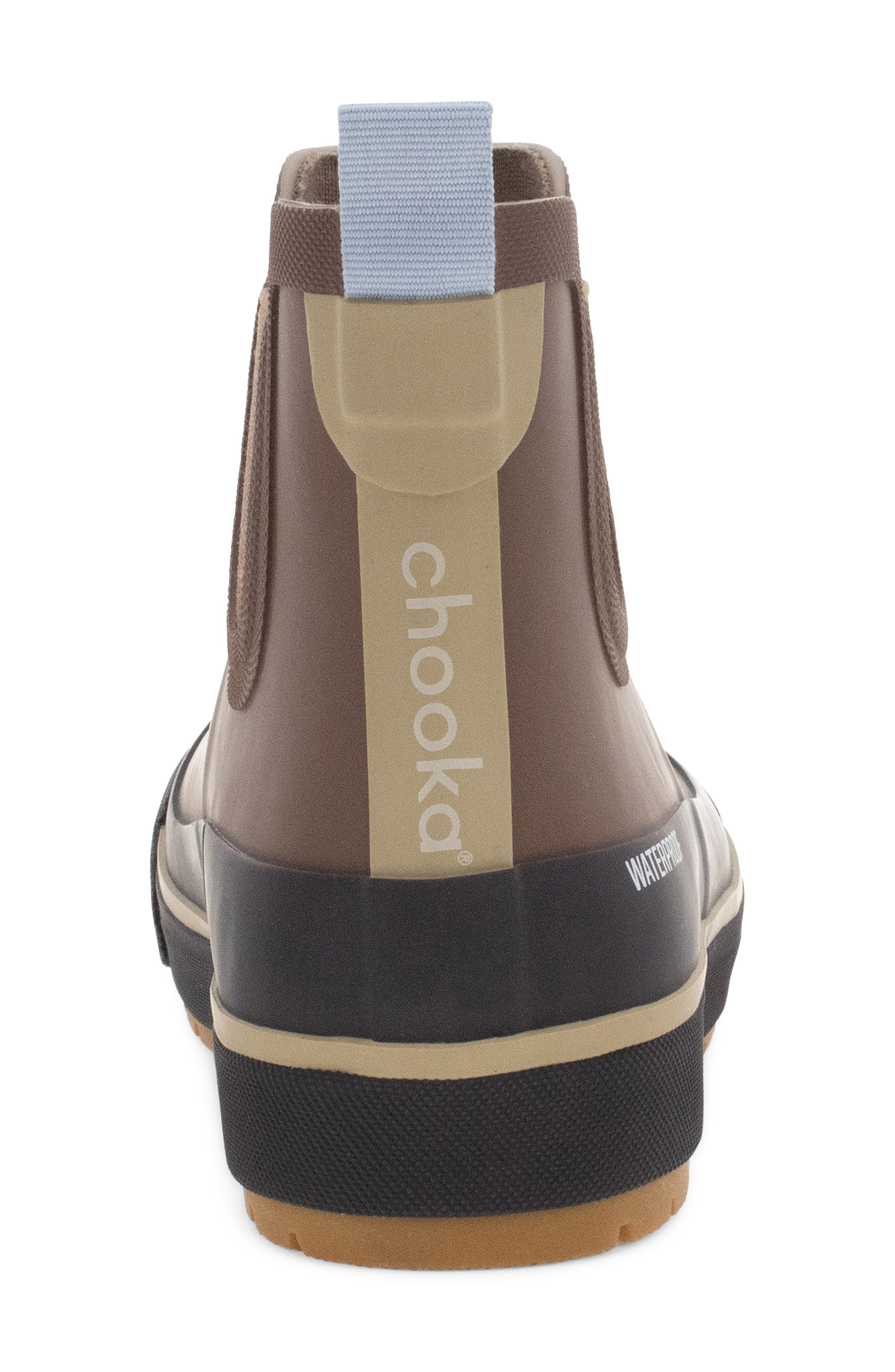 Marina Waterproof Rain Bootie, Alternate, color, BROWN