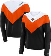WEAR by Erin Andrews Women's WEAR by Erin Andrews Cincinnati Bengals Black/Orange Plus Size Chevron Tri-Blend Long Sleeve T-Shirt