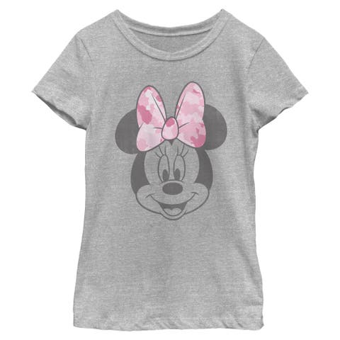 Girl's Minnie Mouse Camouflage Girl Bow  Graphic T-Shirt