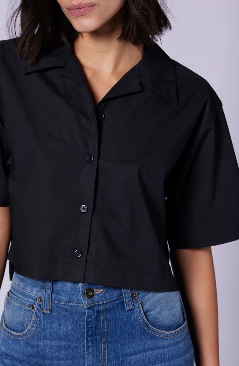 Equipment Salma Crop Button-Up Cotton Shirt, Alternate, color,