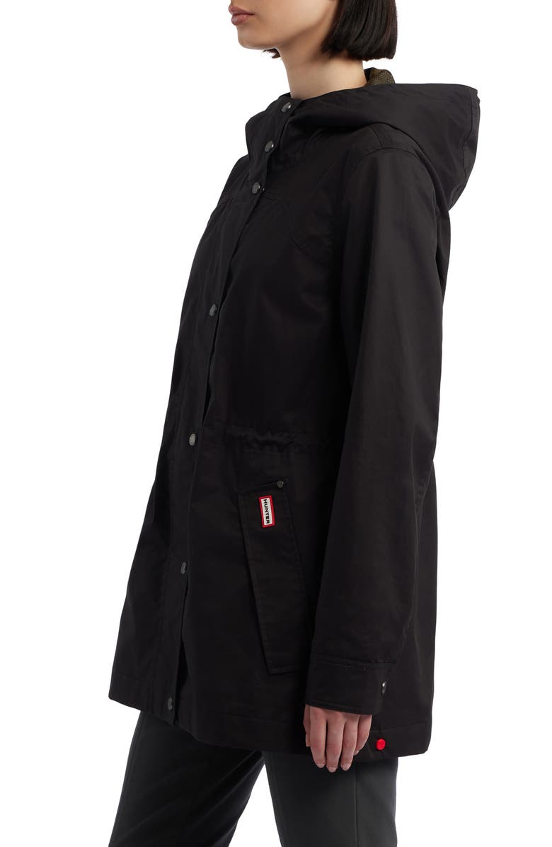 Hunter Adela Classic Waterproof Rain Jacket, Alternate, color, Black