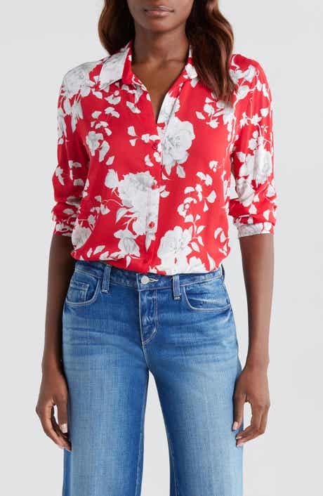 Holly Floral Print Button-Up Shirt
