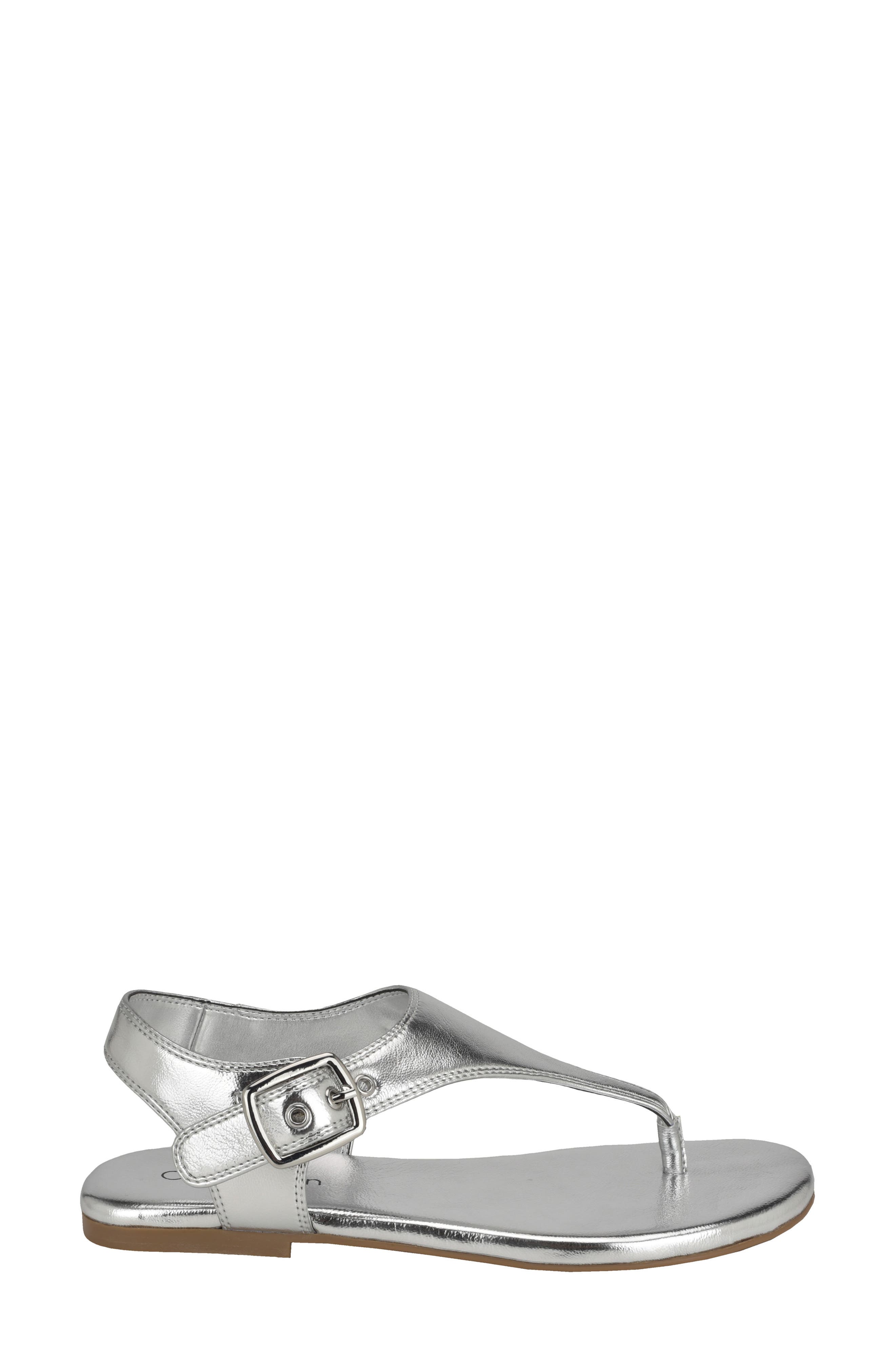 Calvin Klein Moraca Ankle Strap Sandal, Alternate, color, Silver