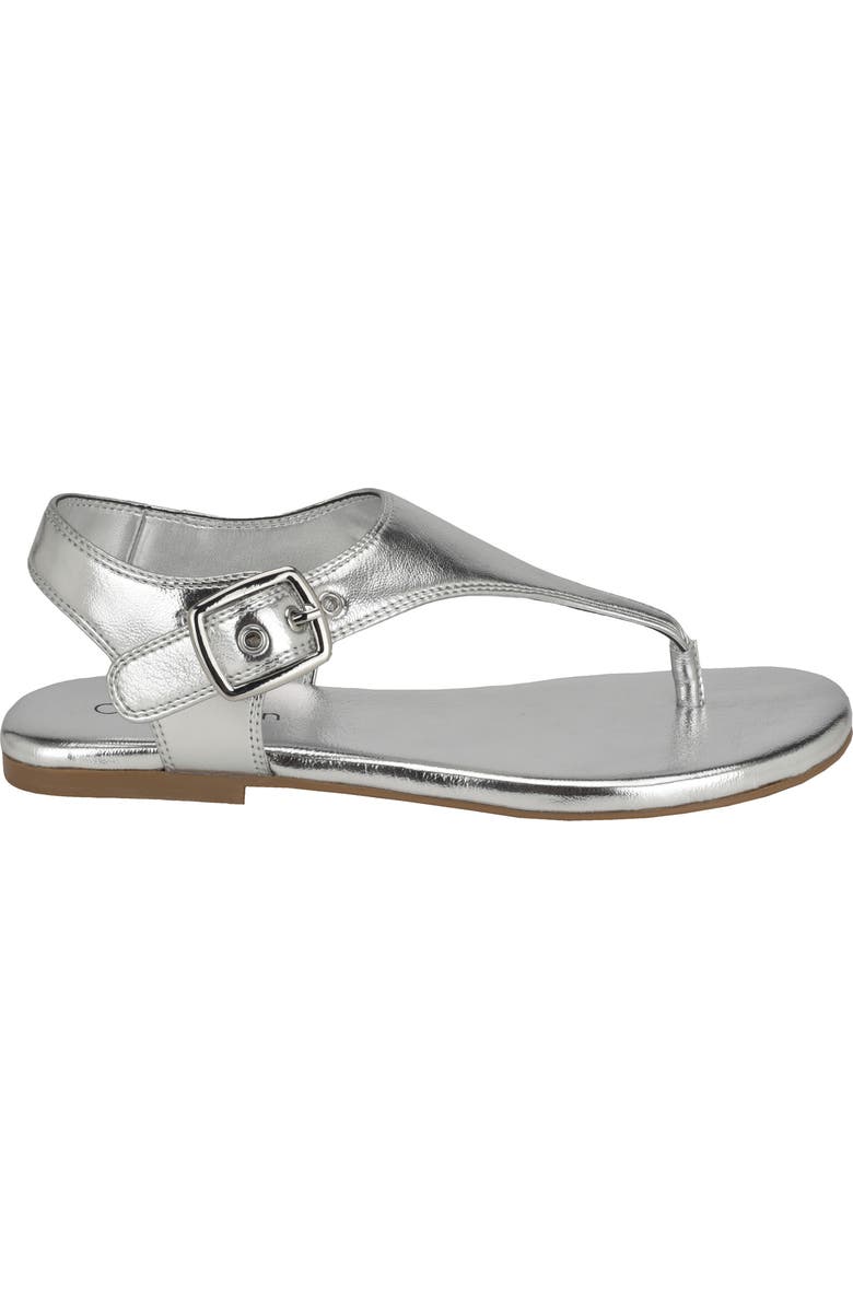 Calvin Klein Moraca Ankle Strap Sandal, Alternate, color, Silver