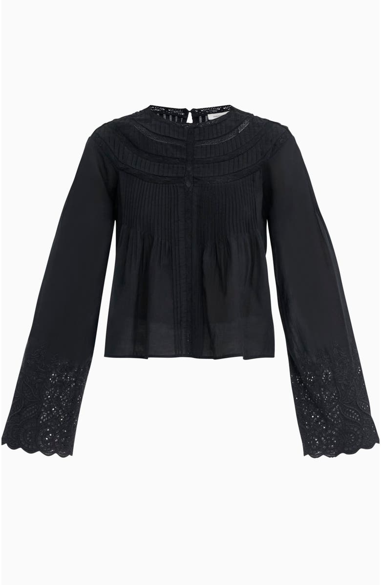 Rebecca Taylor Sabine Blouse, Alternate, color, Jet Black
