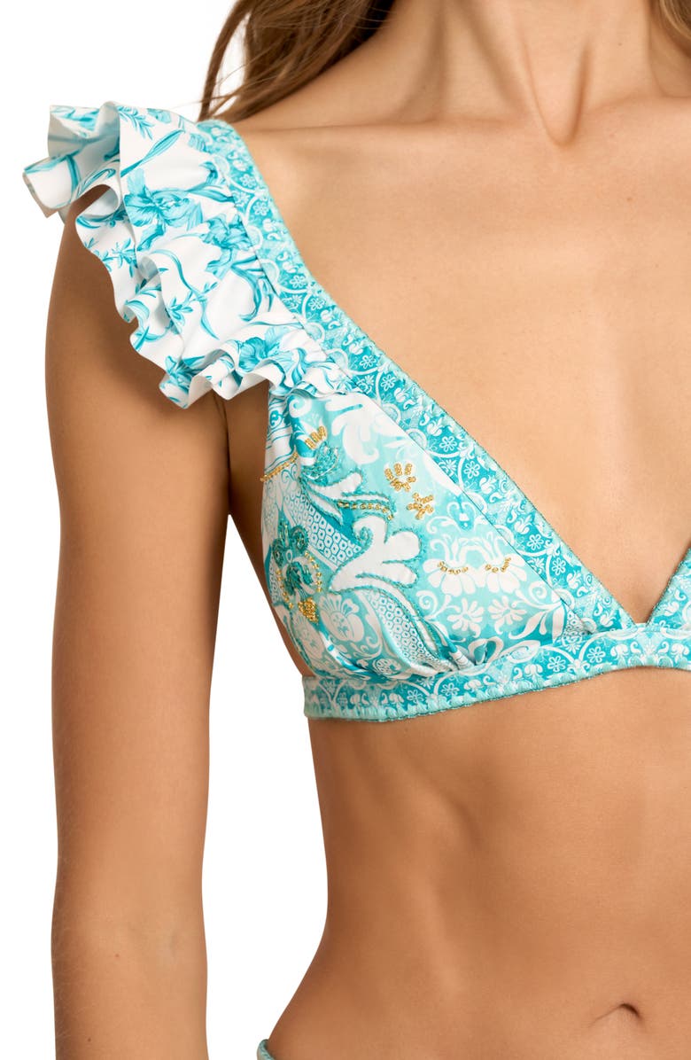 Cosita Linda Triangle Bikini Top, Alternate, color, Antigua Sand