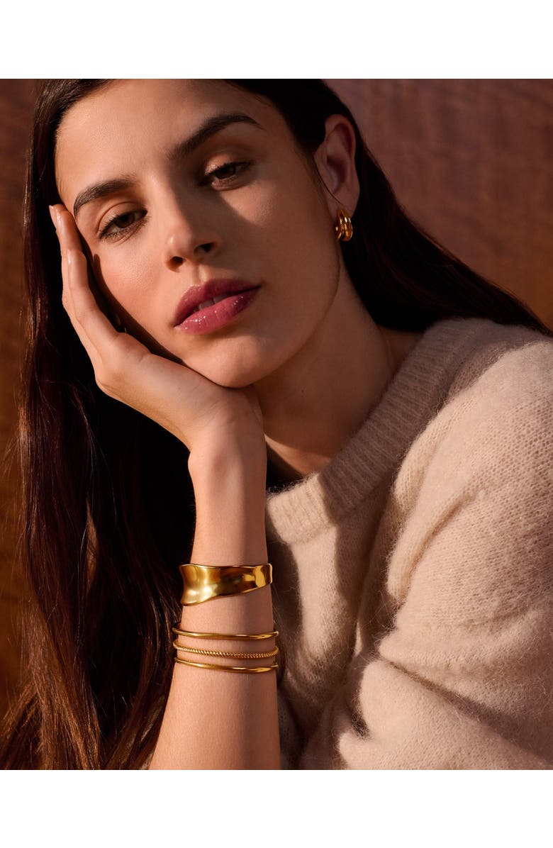 Katie Loxton Molten Luxe Waterproof Gold Bangle, Alternate, color, Gold