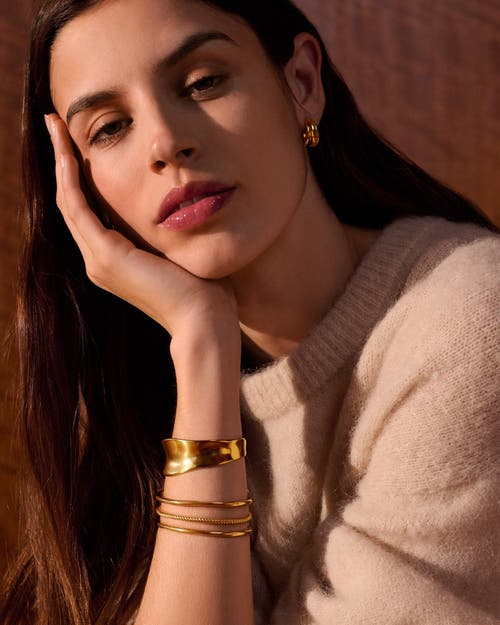 Katie Loxton Molten Luxe Waterproof Gold Bangle In Gold