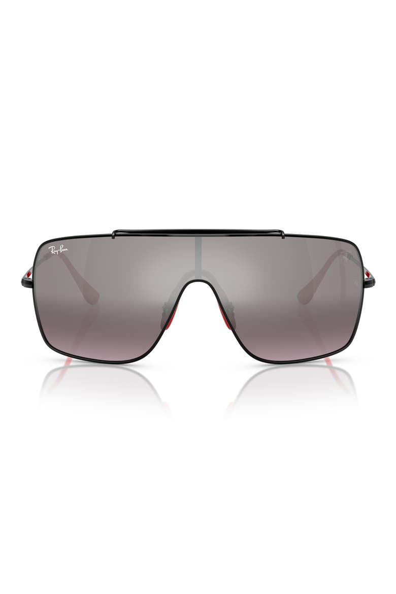 x Scuderia Ferrari 135mm Shield Sunglasses, Main, color, BLACK