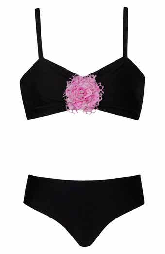 PQ SWIM Kids' Rosette Two-Piece Swimsuit