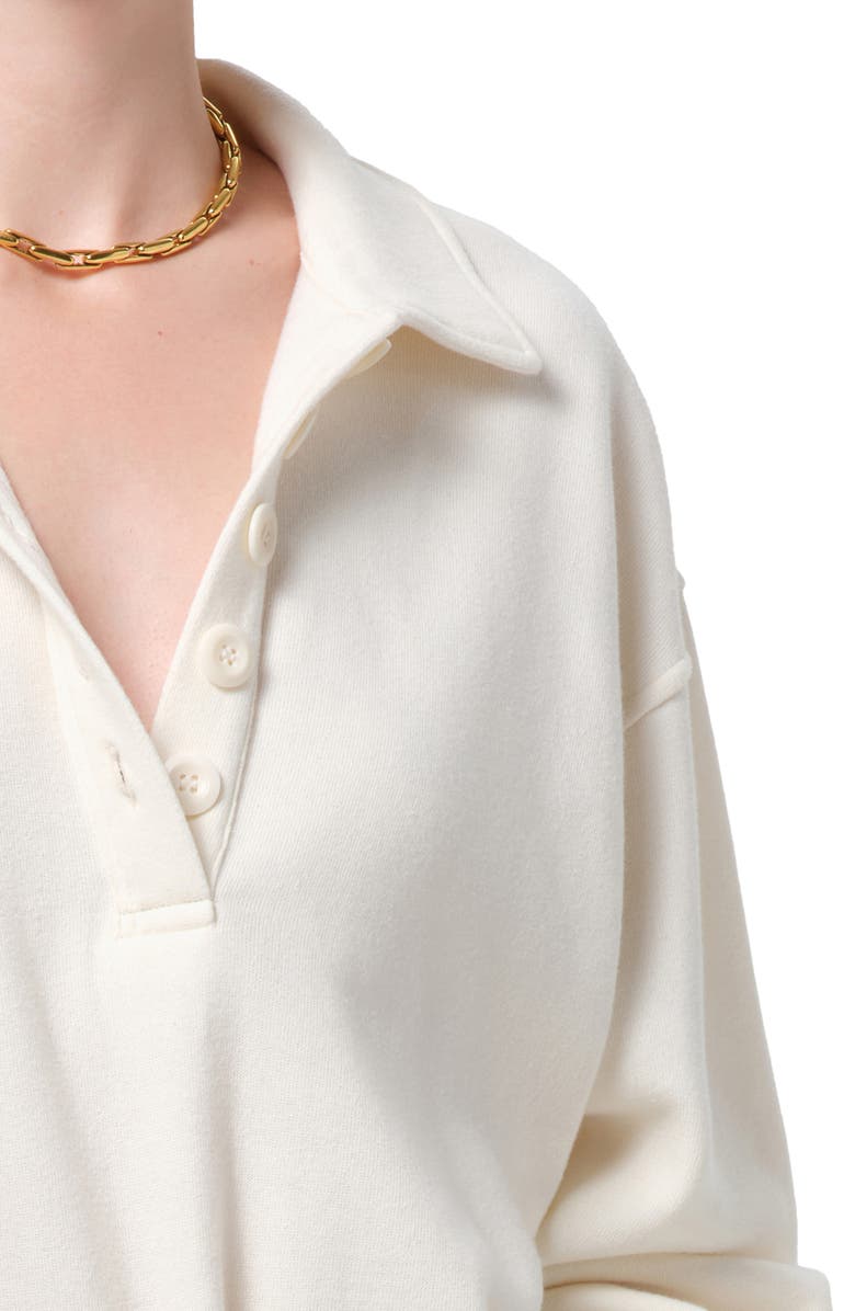 Citizens of Humanity Johnny Collar Oversize Fleece Sweatshirt, Alternate, color, Pashmina Off White