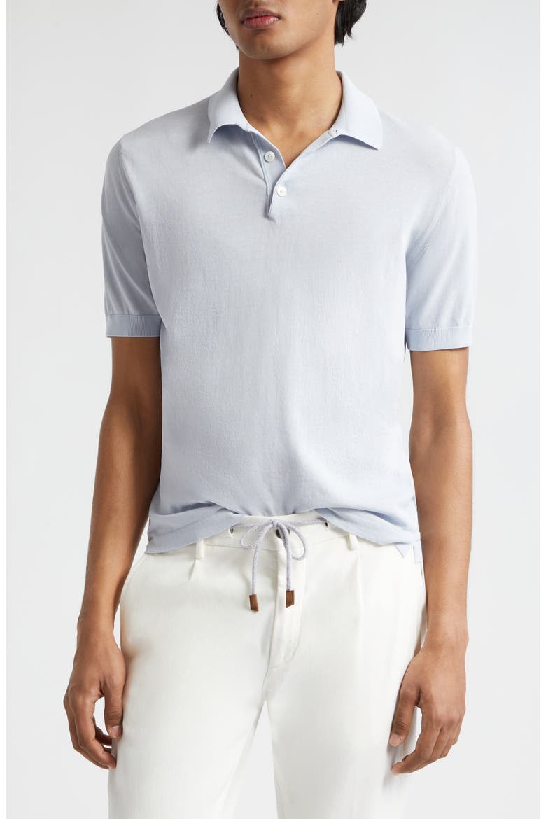 Cotton Polo, Main, color, DENIM