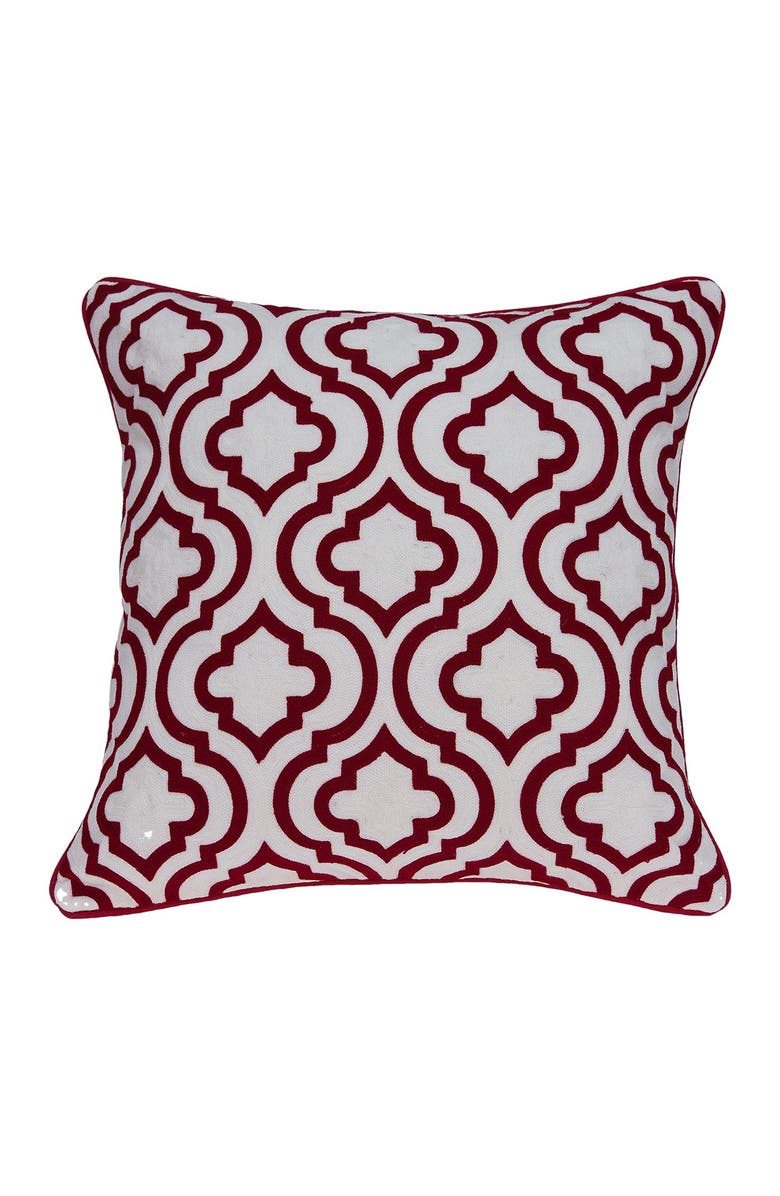 PARKLAND COLLECTION Nilam Transitional Pillow - 20" x 20" - Red, Main, color, Red