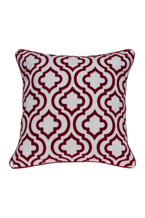 Nilam Transitional Pillow - 20" x 20" - Red