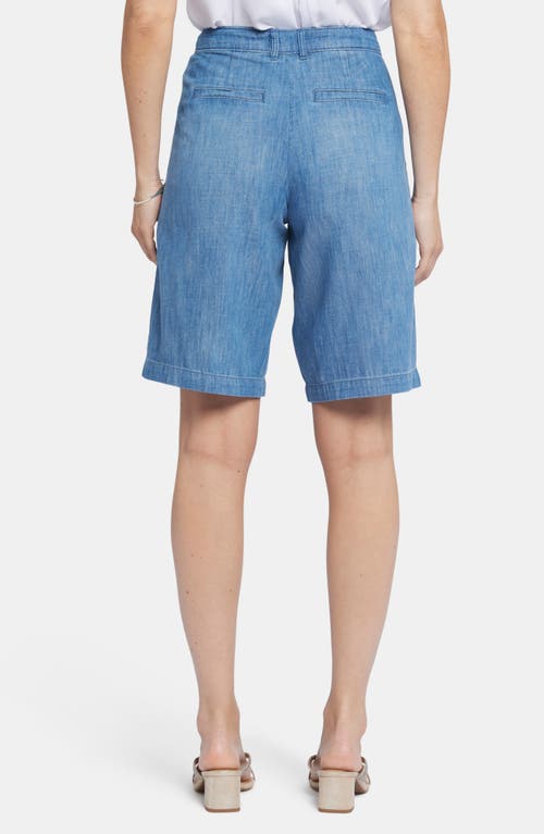 Nydj Relaxed High Waist Denim Bermuda Shorts In Corfu