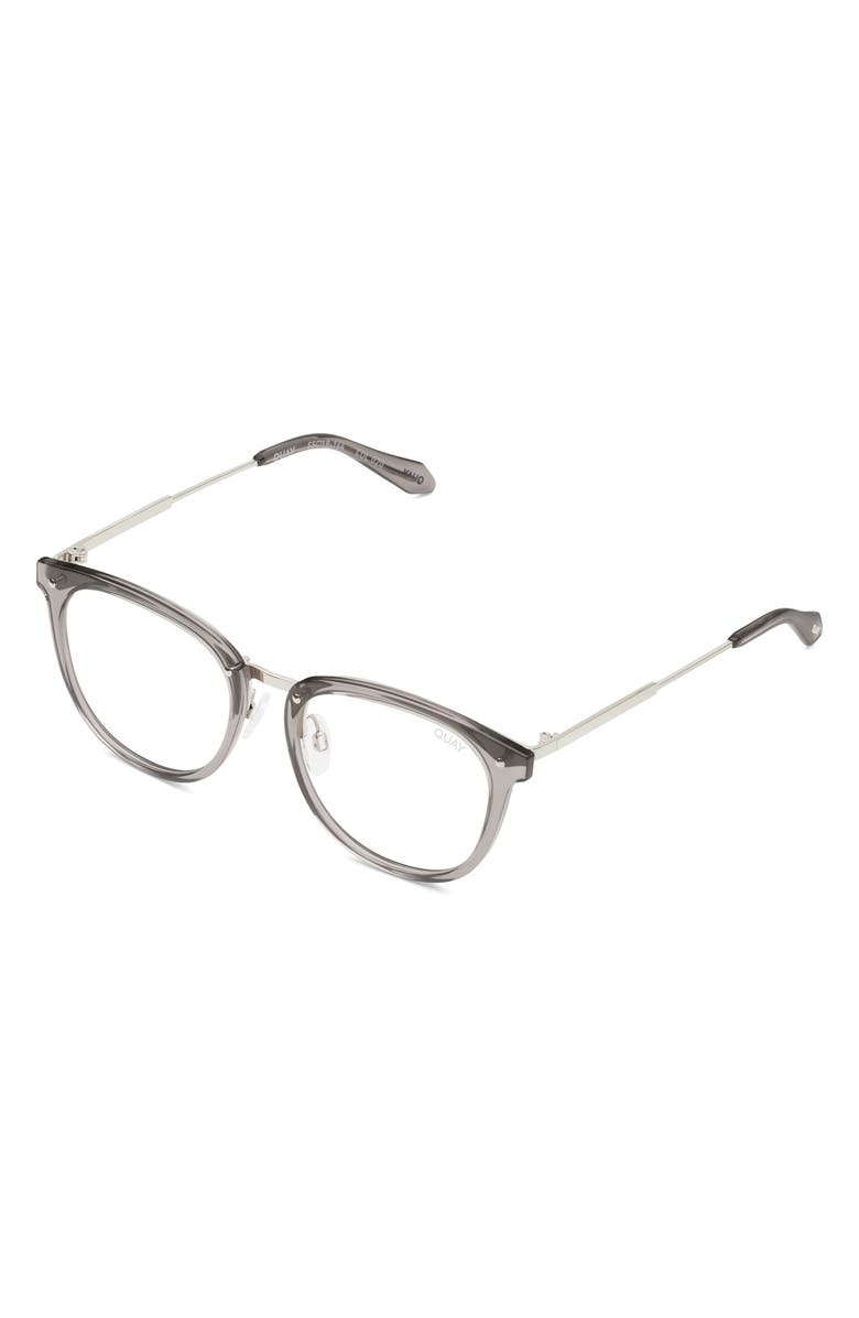 QUAY Last Word 47mm Round Blue Light Blocking Reading Glasses, Alternate, color, 