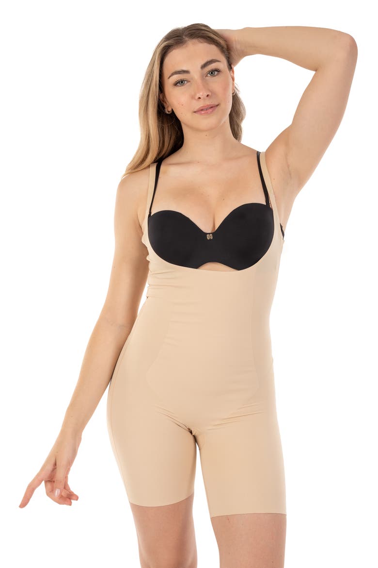 Long Boy Leg Bodysuit Shaper, Alternate, color, NUDE