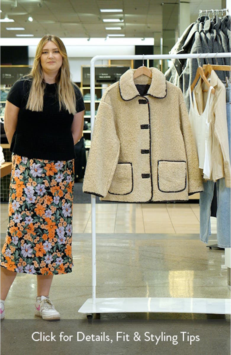 Reversible Faux Shearling Coat, sales video thumbnail