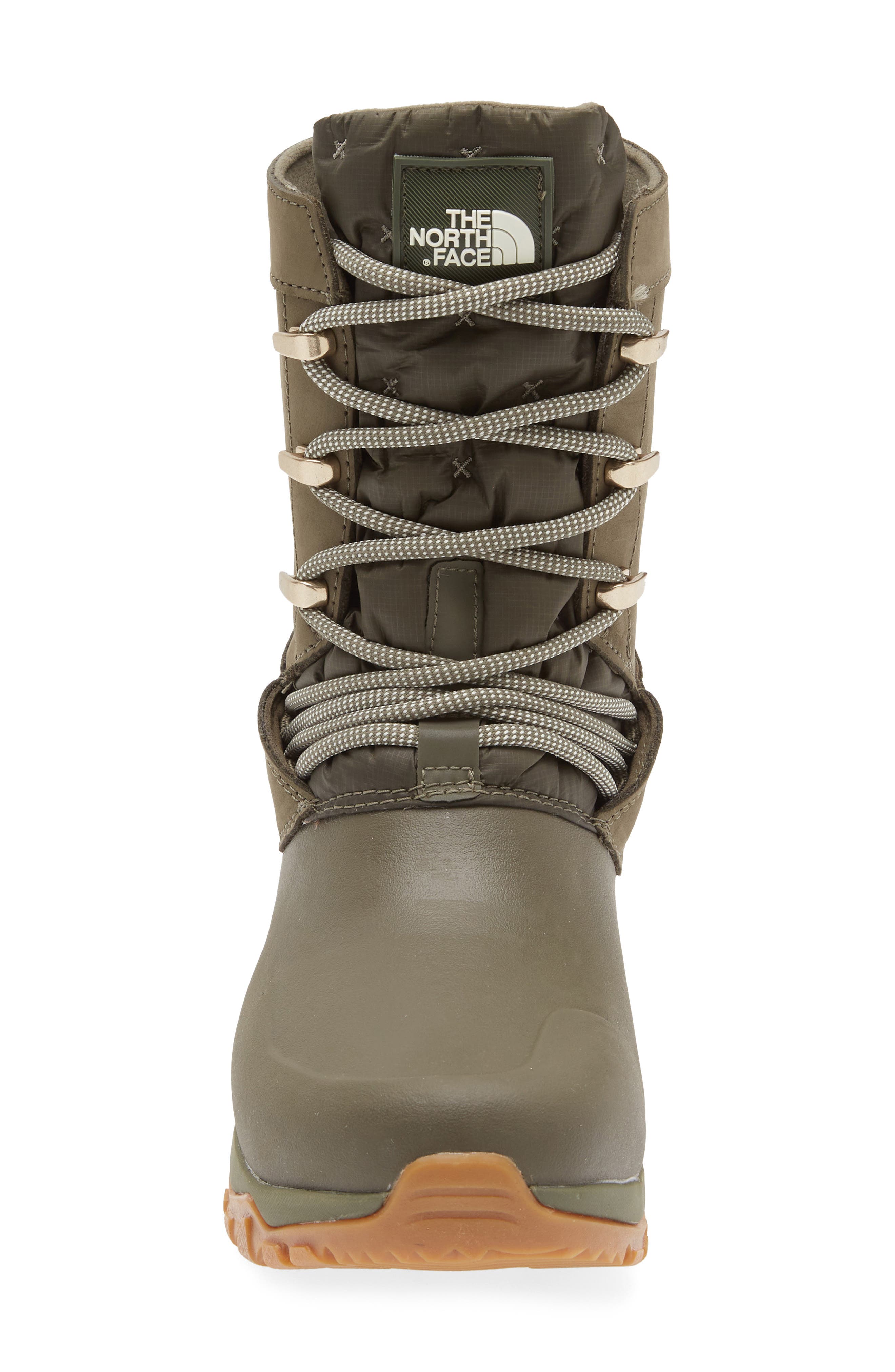 The North Face Yukiona Waterproof Winter Boot, Alternate, color, New Taupe Green/ White