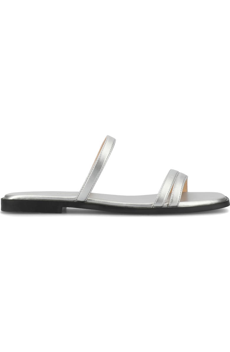 Journee Collection Brisa Slide Sandal, Alternate, color, Silver