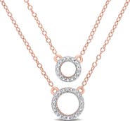 DELMAR Diamond Circle Layered Necklace - 0.04ct.