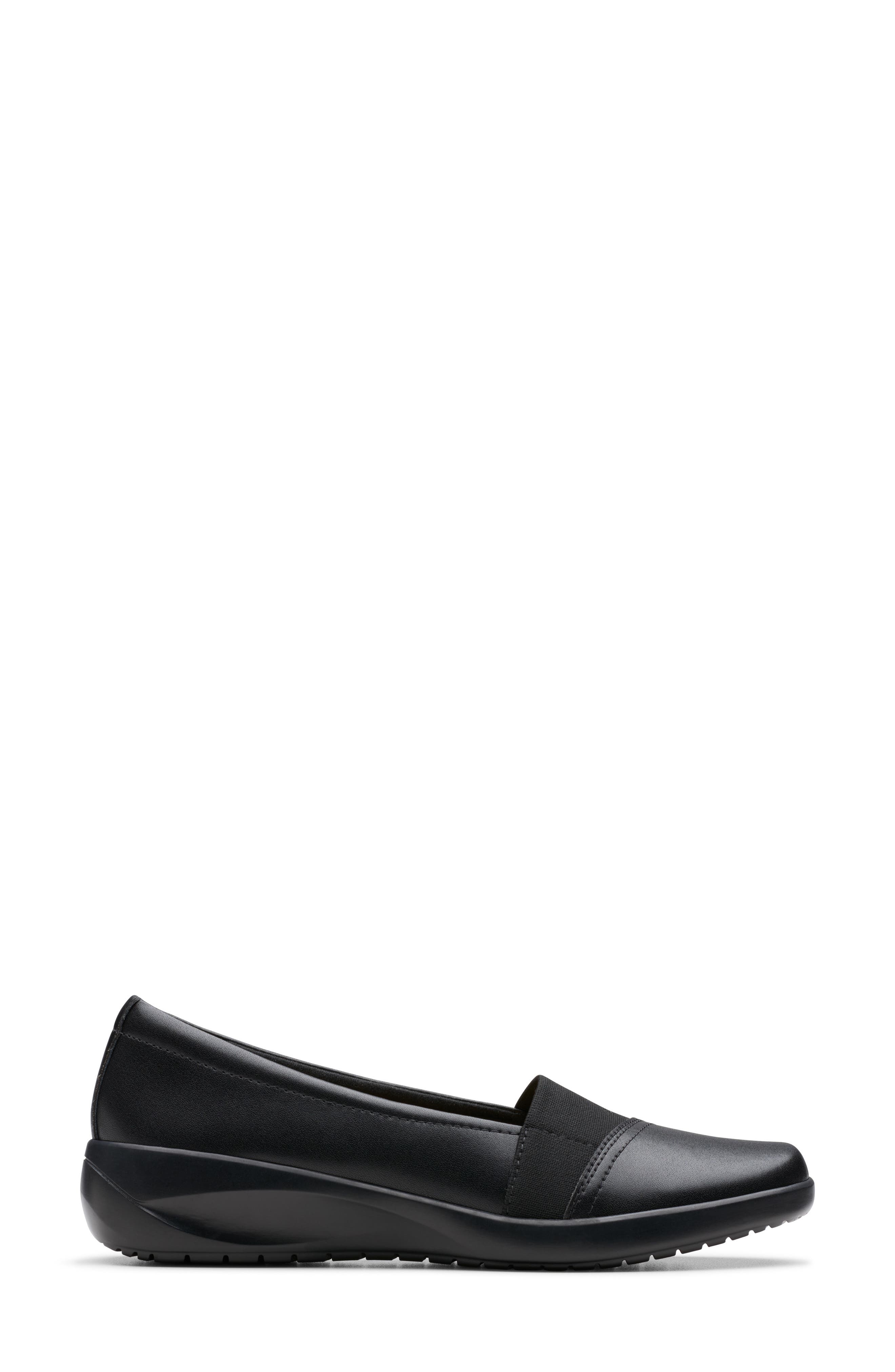 Clarks<sup>®</sup> Kaetlyn Rhea Loafer, Alternate, color, Black Leather