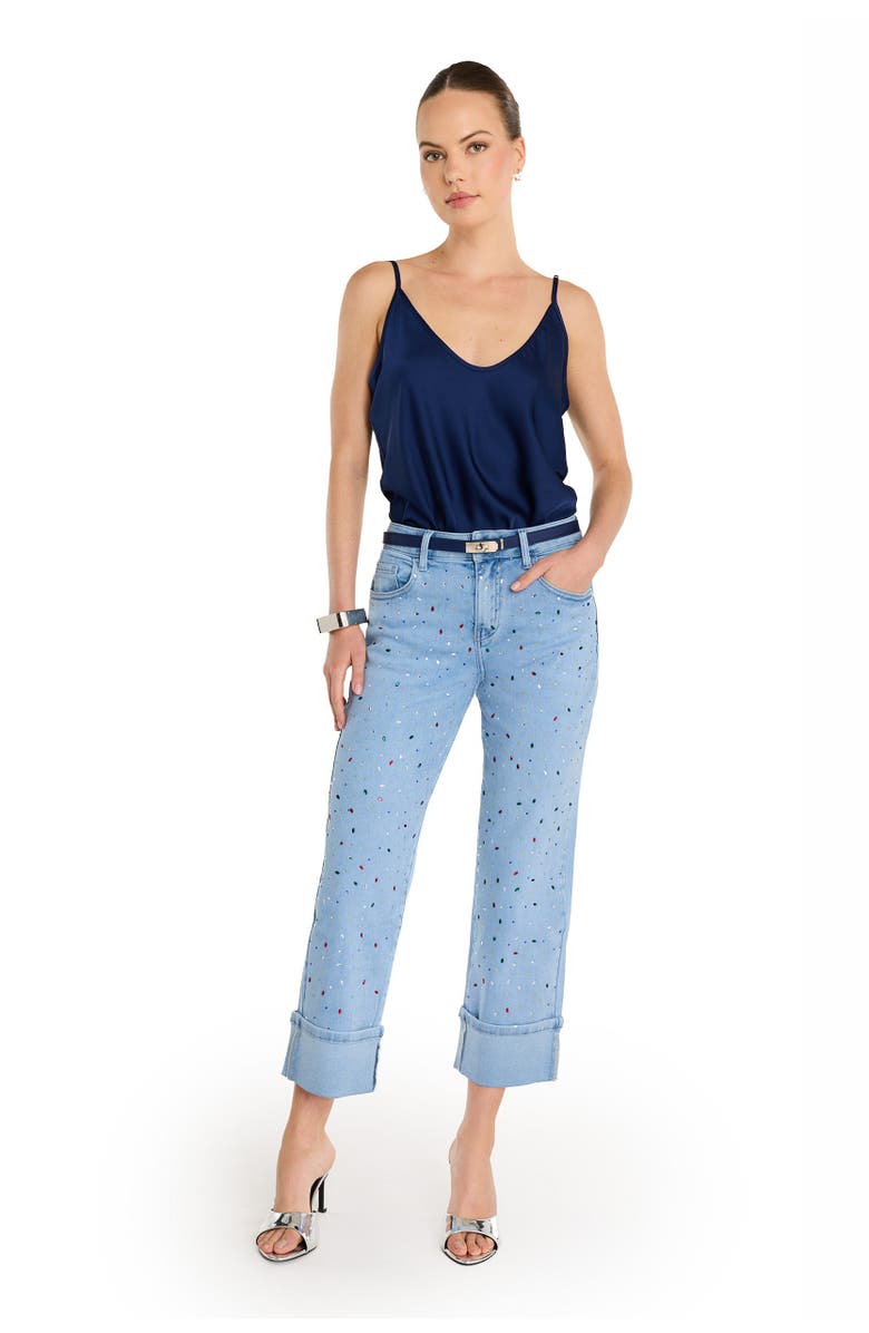 The Noli Shop Ren Cropped Cuff Jean, Alternate, color, Confetti