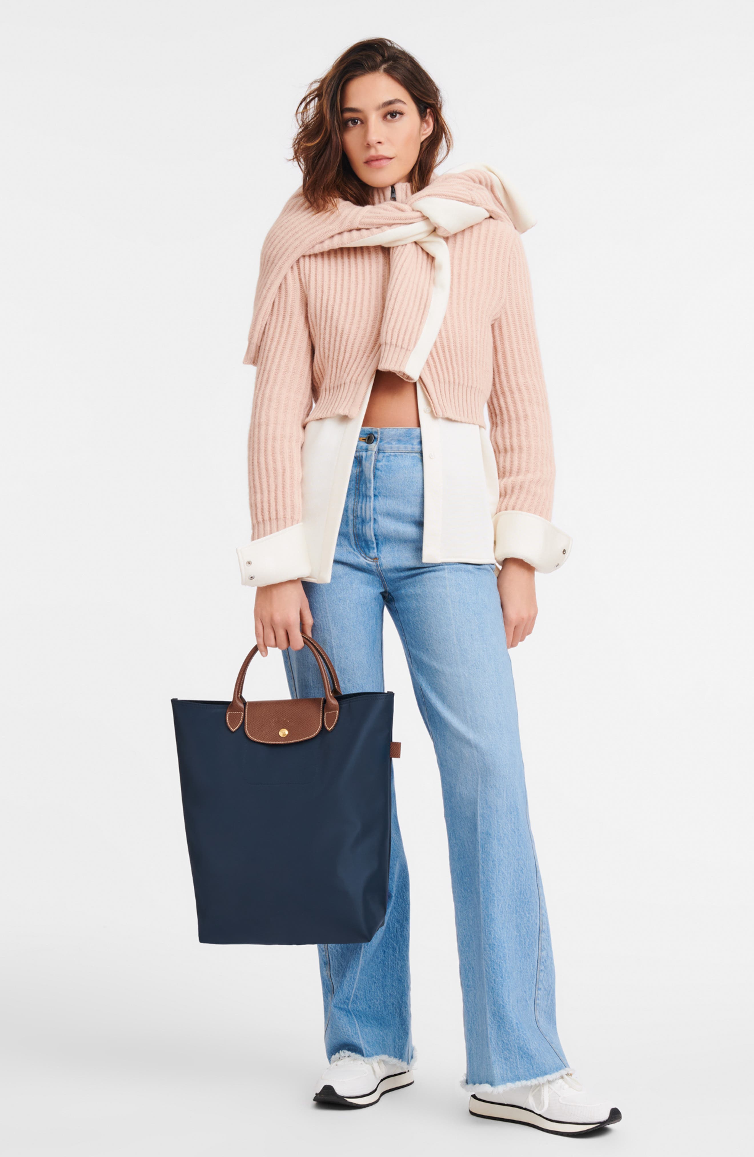 Medium Le Pliage Original Tote Bag, Alternate, color, NAVY