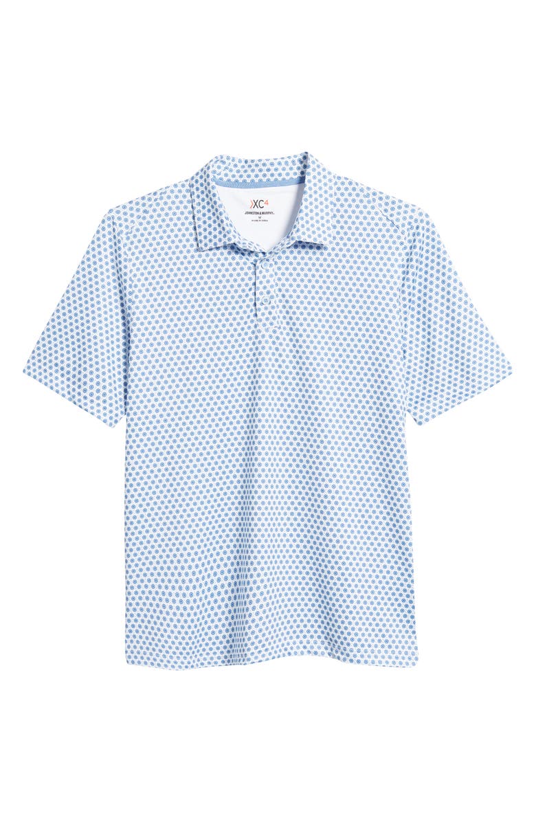 Johnston & Murphy XC4<sup>®</sup> Floral Medallion Performance Golf Polo, Alternate, color, 