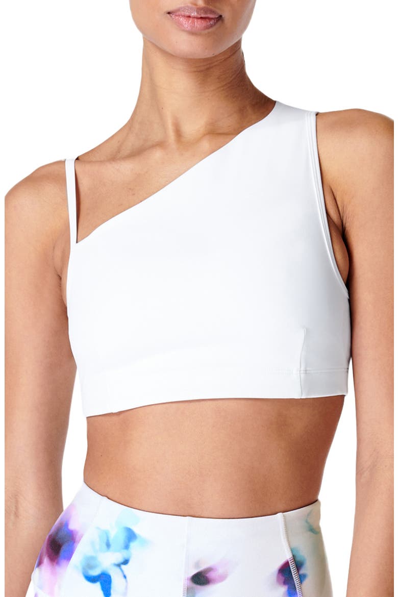 Sculpt Strappy Sports Bra, Main, color, WHITE