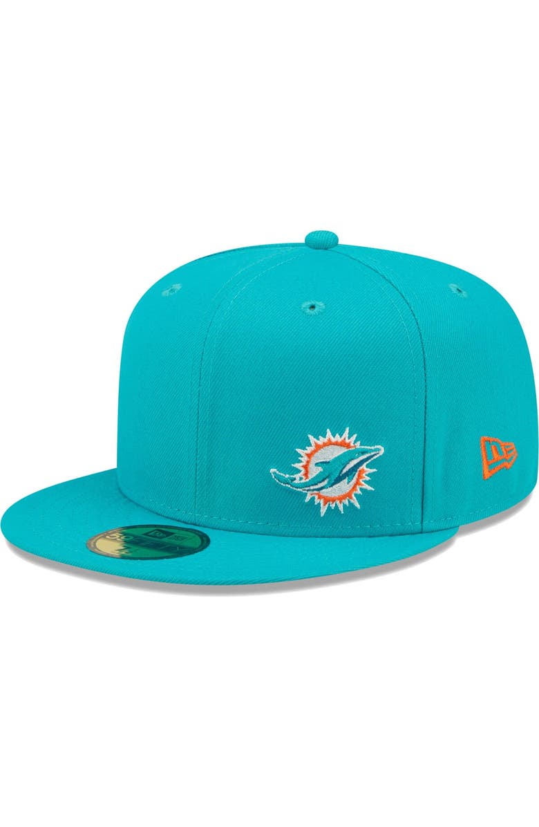 New Era Men's New Era Aqua Miami Dolphins  Flawless 59FIFTY Fitted Hat, Main, color, 