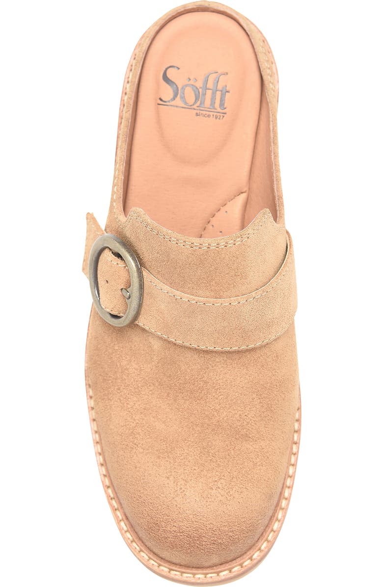Söfft Tiffany Buckle Clog, Alternate, color, Cognac